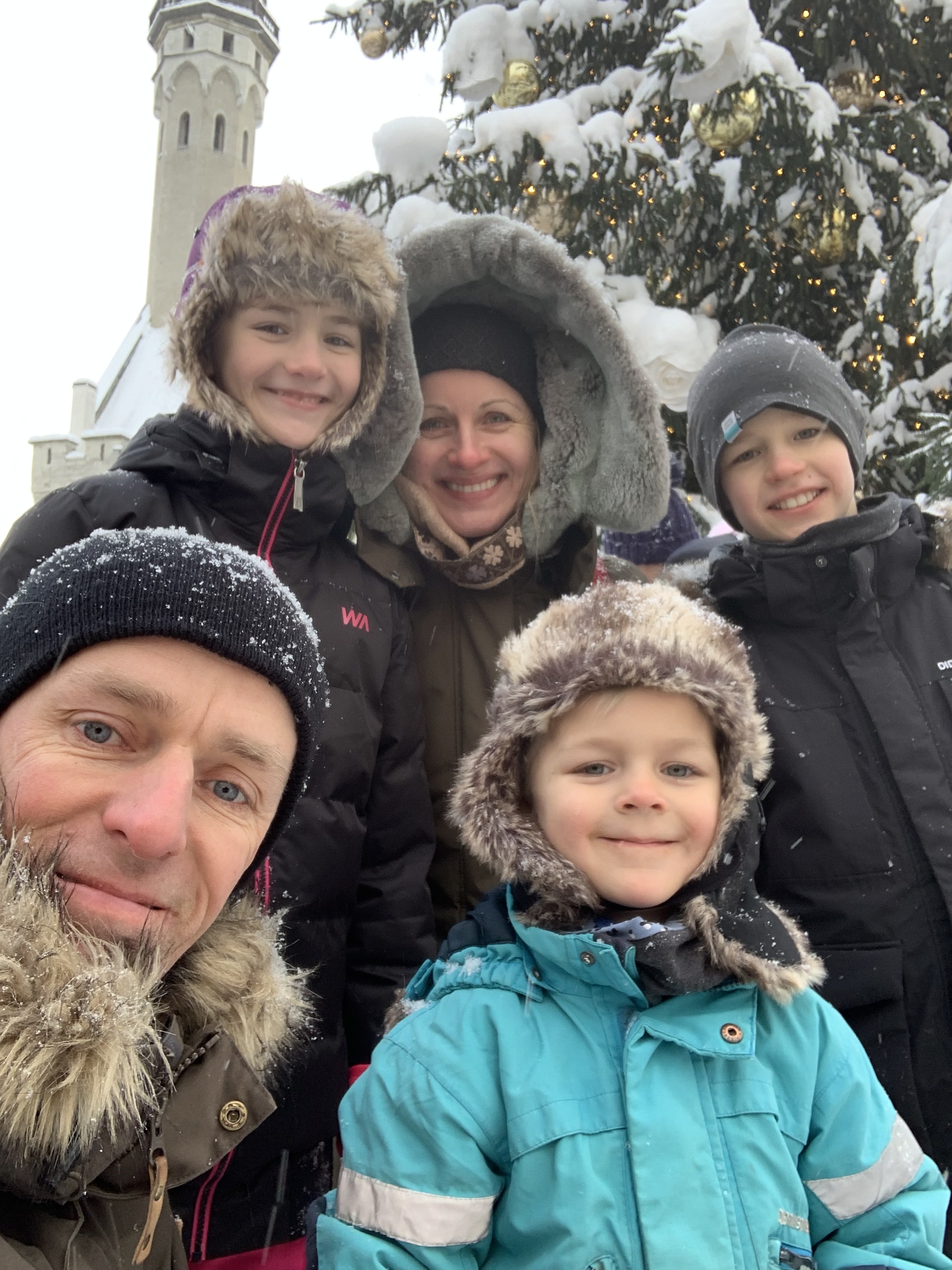 Jürgen with his family on Tallinn Christmas Market